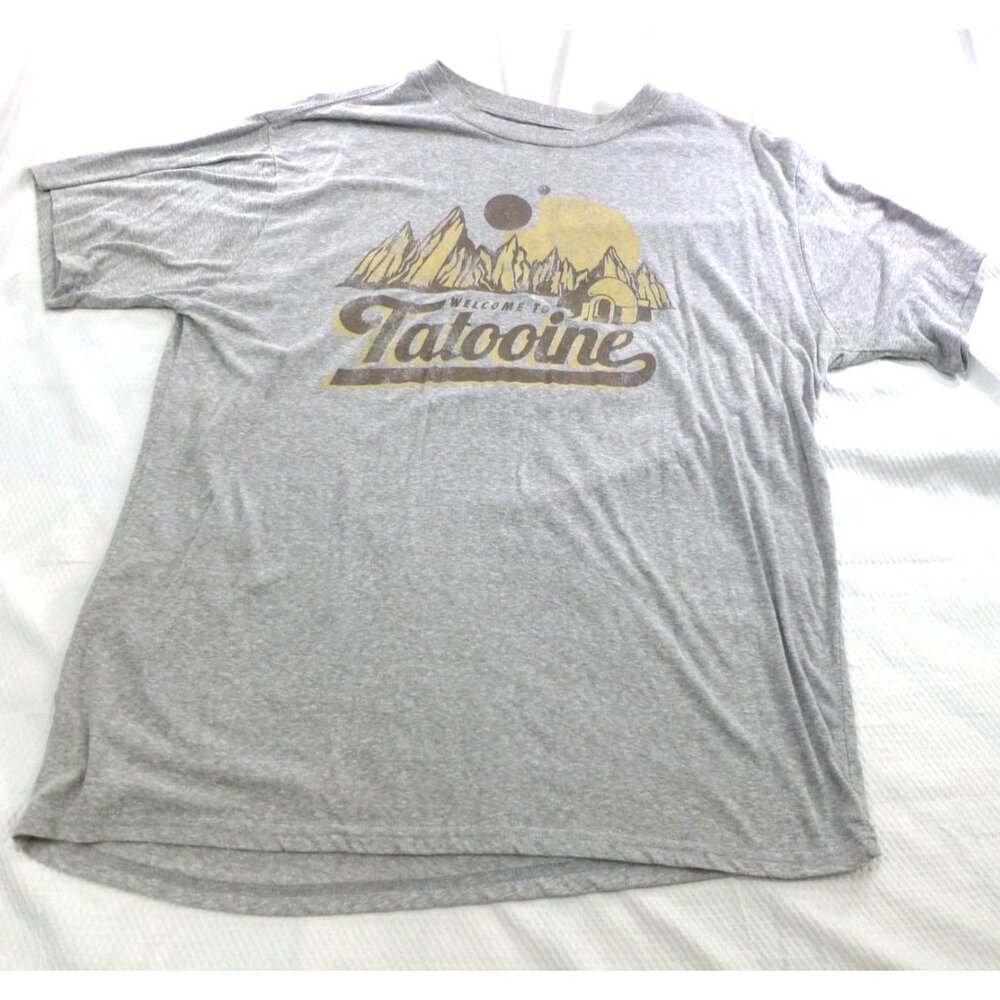 Star Wars Welcome To Tatooine Mens T-Shirt XL Gray Mad Engine Graphic Tee